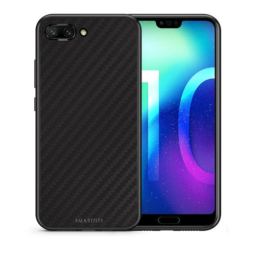 Θήκη Honor 10 Carbon Black από τη Smartfits με σχέδιο στο πίσω μέρος και μαύρο περίβλημα | Honor 10 Carbon Black case with colorful back and black bezels