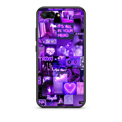 Honor 10 Collage Stay Wild Θήκη Αγίου Βαλεντίνου από τη Smartfits με σχέδιο στο πίσω μέρος και μαύρο περίβλημα | Smartphone case with colorful back and black bezels by Smartfits