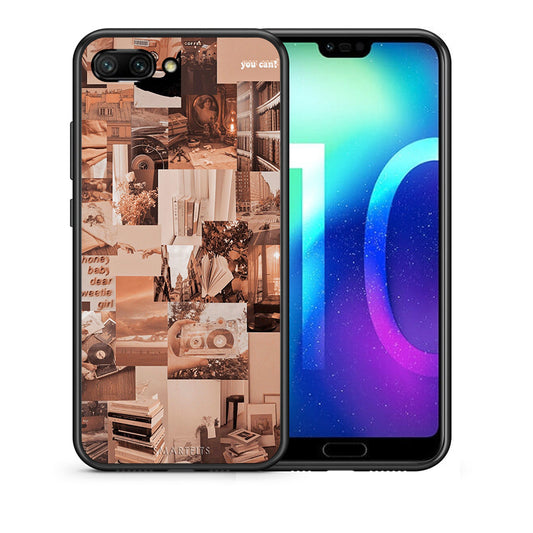 Θήκη Αγίου Βαλεντίνου Honor 10 Collage You Can από τη Smartfits με σχέδιο στο πίσω μέρος και μαύρο περίβλημα | Honor 10 Collage You Can case with colorful back and black bezels
