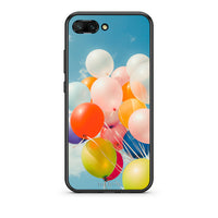Thumbnail for Honor 10 Colorful Balloons θήκη από τη Smartfits με σχέδιο στο πίσω μέρος και μαύρο περίβλημα | Smartphone case with colorful back and black bezels by Smartfits