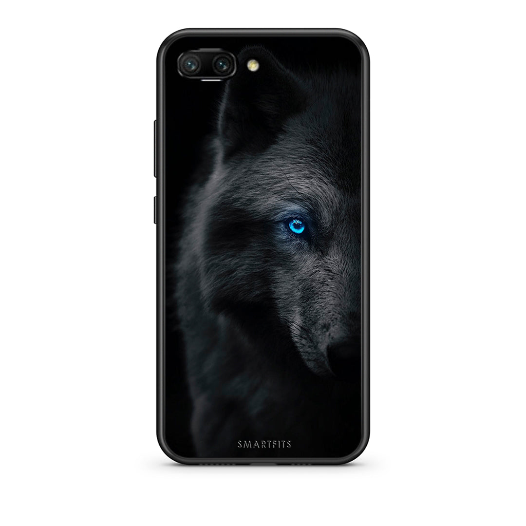 Honor 10 Dark Wolf θήκη από τη Smartfits με σχέδιο στο πίσω μέρος και μαύρο περίβλημα | Smartphone case with colorful back and black bezels by Smartfits