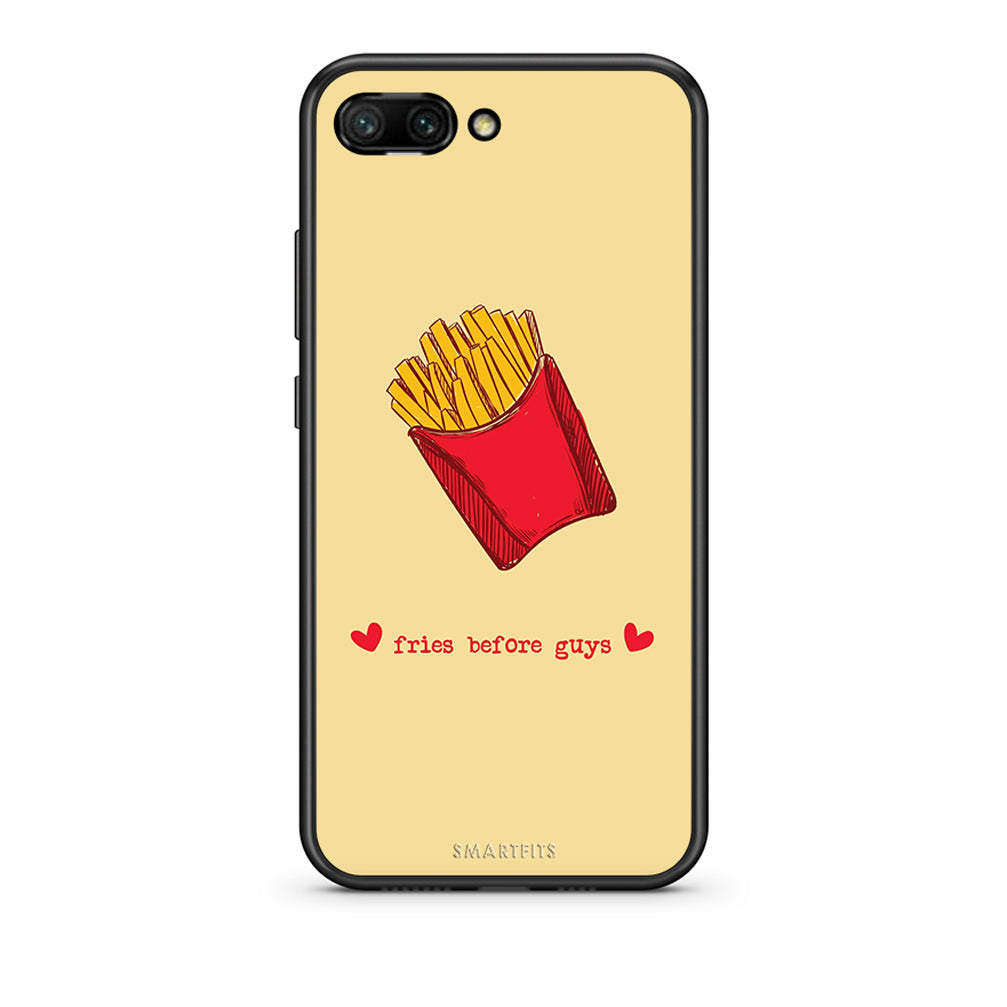 Honor 10 Fries Before Guys Θήκη Αγίου Βαλεντίνου από τη Smartfits με σχέδιο στο πίσω μέρος και μαύρο περίβλημα | Smartphone case with colorful back and black bezels by Smartfits