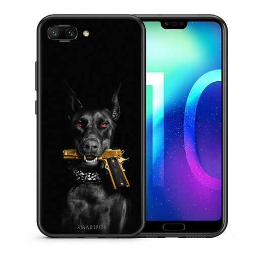 Θήκη Αγίου Βαλεντίνου Honor 10 Golden Gun από τη Smartfits με σχέδιο στο πίσω μέρος και μαύρο περίβλημα | Honor 10 Golden Gun case with colorful back and black bezels