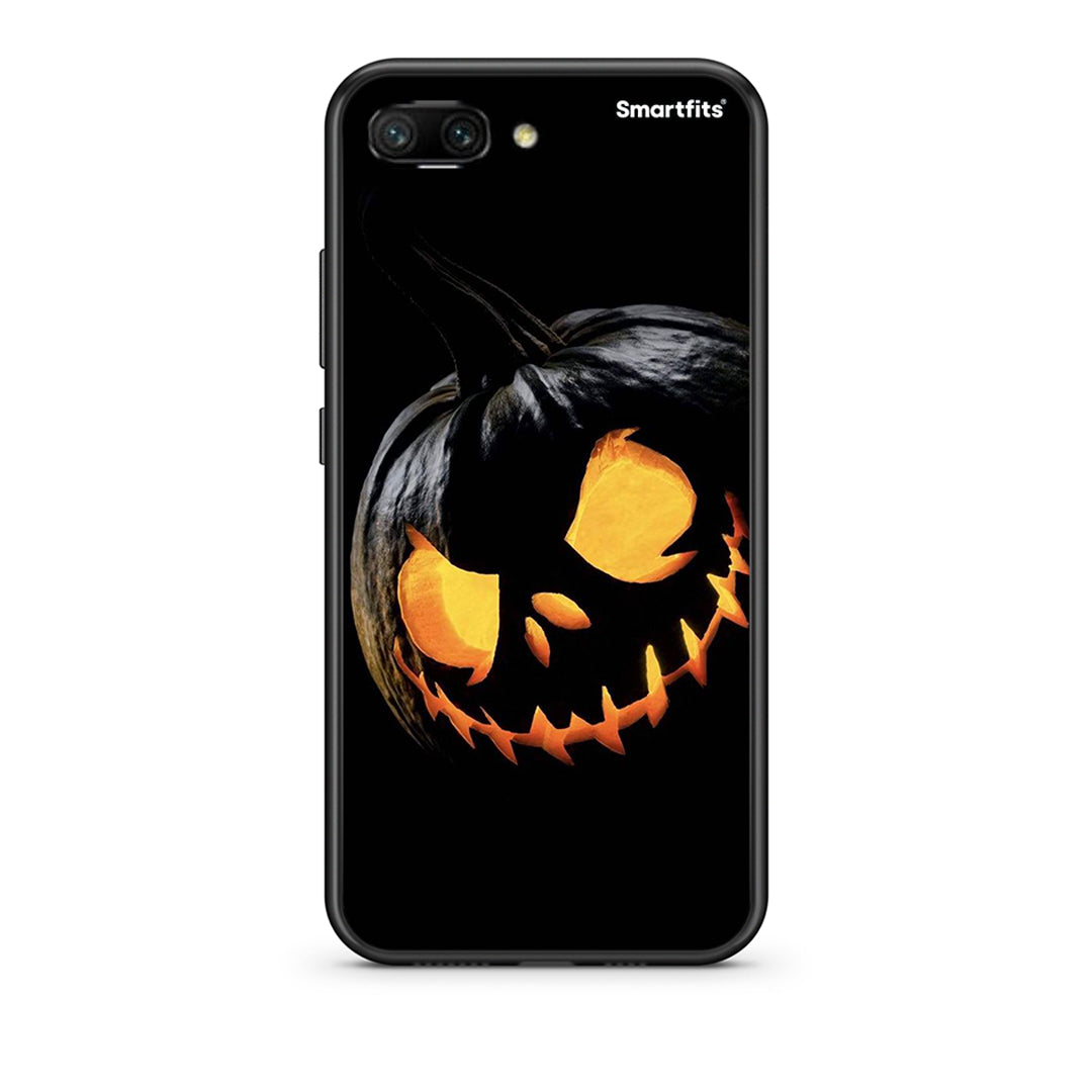 Honor 10 Halloween Scary Pumpkin Θήκη από τη Smartfits με σχέδιο στο πίσω μέρος και μαύρο περίβλημα | Smartphone case with colorful back and black bezels by Smartfits