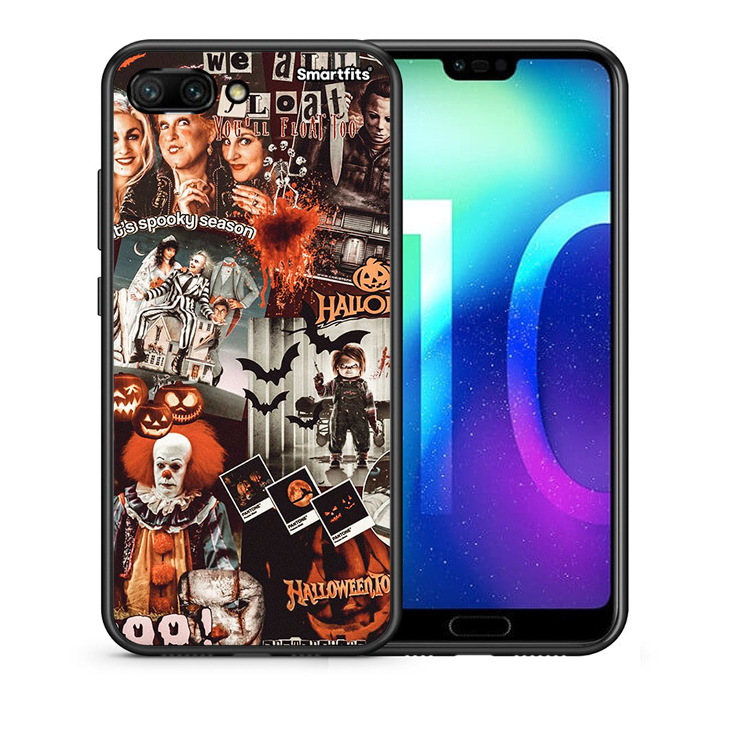 Θήκη Honor 10 Halloween Spooky Season από τη Smartfits με σχέδιο στο πίσω μέρος και μαύρο περίβλημα | Honor 10 Halloween Spooky Season case with colorful back and black bezels