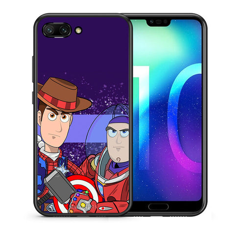 Θήκη Honor 10 Infinity Story από τη Smartfits με σχέδιο στο πίσω μέρος και μαύρο περίβλημα | Honor 10 Infinity Story case with colorful back and black bezels