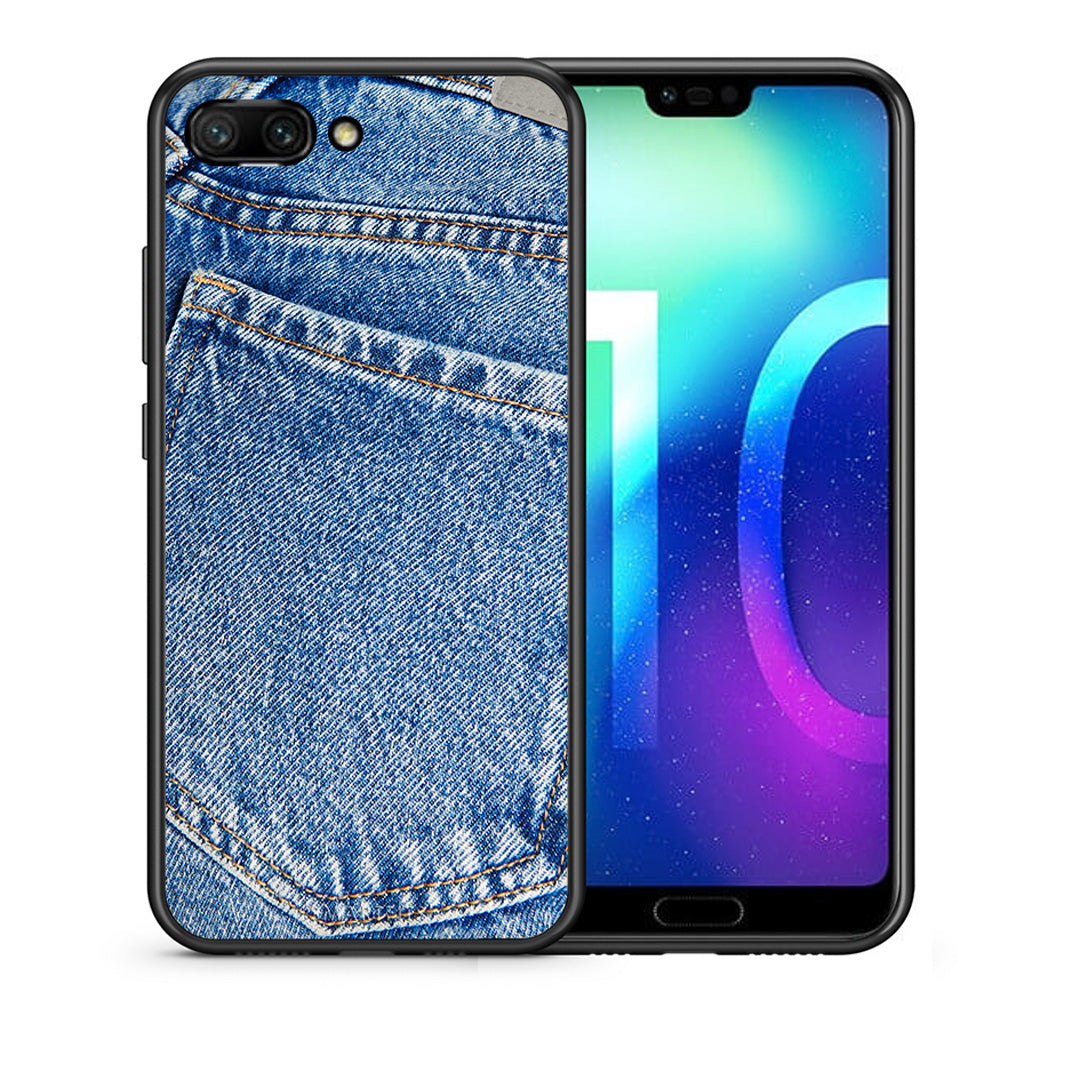 Θήκη Honor 10 Jeans Pocket από τη Smartfits με σχέδιο στο πίσω μέρος και μαύρο περίβλημα | Honor 10 Jeans Pocket case with colorful back and black bezels