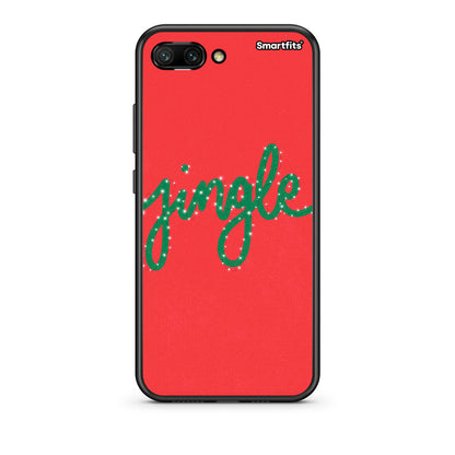 Huawei Honor 10 Jingle Xmas θήκη από τη Smartfits με σχέδιο στο πίσω μέρος και μαύρο περίβλημα | Smartphone case with colorful back and black bezels by Smartfits