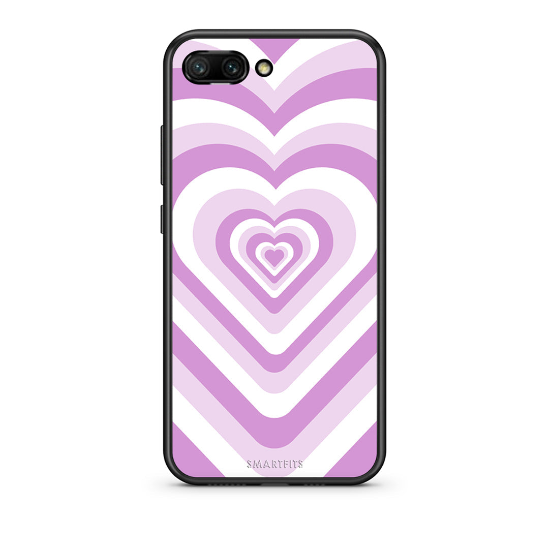 Honor 10 Lilac Hearts θήκη από τη Smartfits με σχέδιο στο πίσω μέρος και μαύρο περίβλημα | Smartphone case with colorful back and black bezels by Smartfits