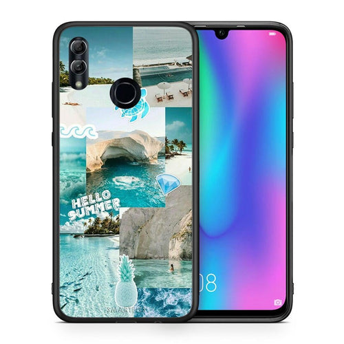Θήκη Honor 8x Aesthetic Summer από τη Smartfits με σχέδιο στο πίσω μέρος και μαύρο περίβλημα | Honor 8x Aesthetic Summer case with colorful back and black bezels