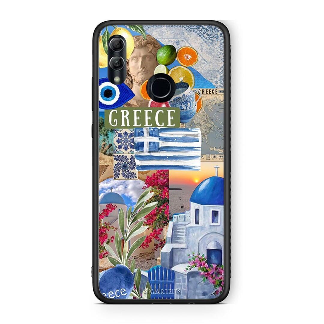 Honor 8x All Greek Θήκη από τη Smartfits με σχέδιο στο πίσω μέρος και μαύρο περίβλημα | Smartphone case with colorful back and black bezels by Smartfits