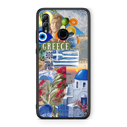 Honor 8x All Greek Θήκη από τη Smartfits με σχέδιο στο πίσω μέρος και μαύρο περίβλημα | Smartphone case with colorful back and black bezels by Smartfits