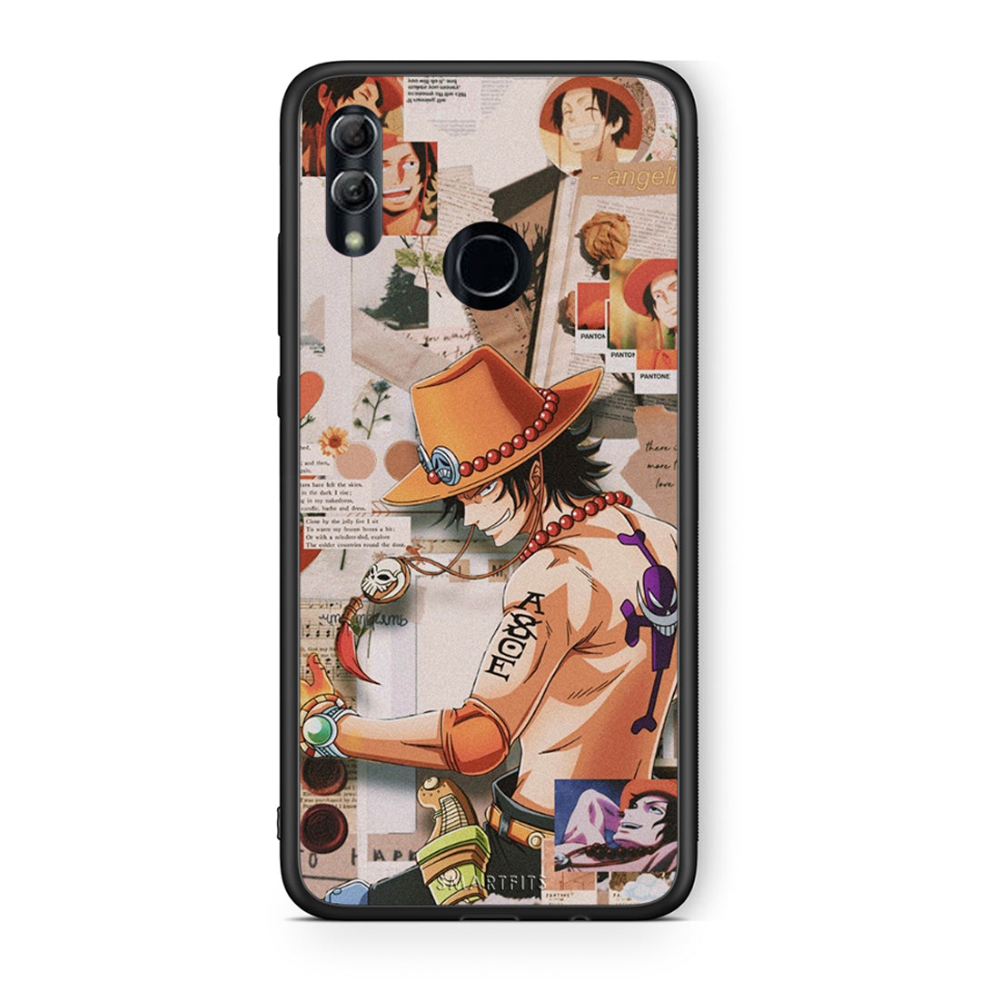 Honor 8x Anime Collage θήκη από τη Smartfits με σχέδιο στο πίσω μέρος και μαύρο περίβλημα | Smartphone case with colorful back and black bezels by Smartfits