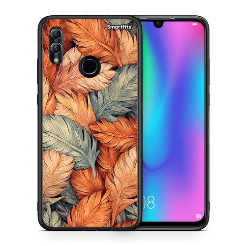 Θήκη Honor 8x Autumn Leaves από τη Smartfits με σχέδιο στο πίσω μέρος και μαύρο περίβλημα | Honor 8x Autumn Leaves case with colorful back and black bezels