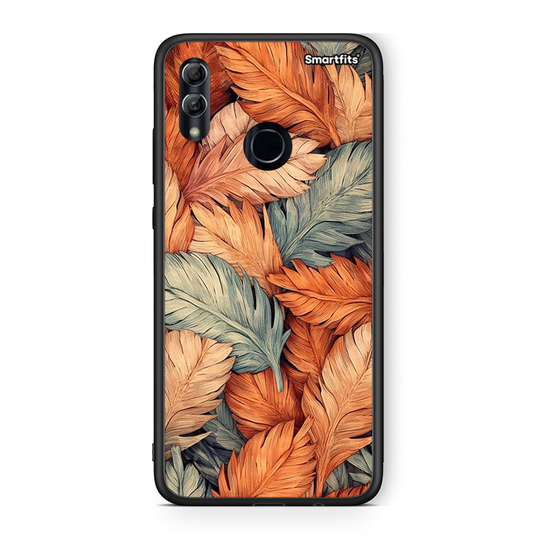 Honor 8x Autumn Leaves Θήκη από τη Smartfits με σχέδιο στο πίσω μέρος και μαύρο περίβλημα | Smartphone case with colorful back and black bezels by Smartfits