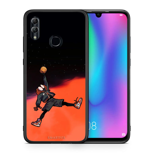 Θήκη Honor 8x Basketball Hero από τη Smartfits με σχέδιο στο πίσω μέρος και μαύρο περίβλημα | Honor 8x Basketball Hero case with colorful back and black bezels