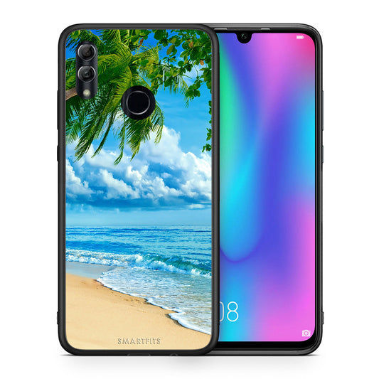 Θήκη Honor 10 Lite Beautiful Beach από τη Smartfits με σχέδιο στο πίσω μέρος και μαύρο περίβλημα | Honor 10 Lite Beautiful Beach case with colorful back and black bezels