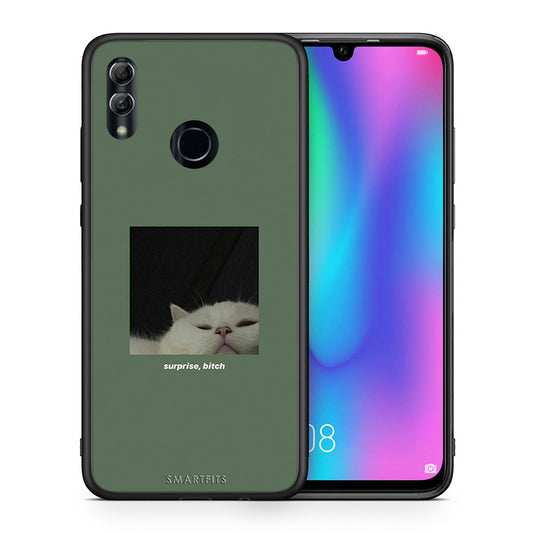 Θήκη Honor 8x Bitch Surprise από τη Smartfits με σχέδιο στο πίσω μέρος και μαύρο περίβλημα | Honor 8x Bitch Surprise case with colorful back and black bezels