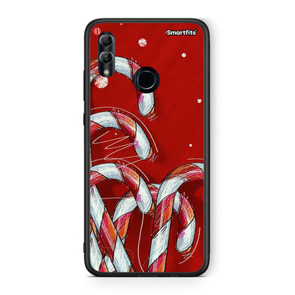 Huawei Honor 8x Candy Cane θήκη από τη Smartfits με σχέδιο στο πίσω μέρος και μαύρο περίβλημα | Smartphone case with colorful back and black bezels by Smartfits