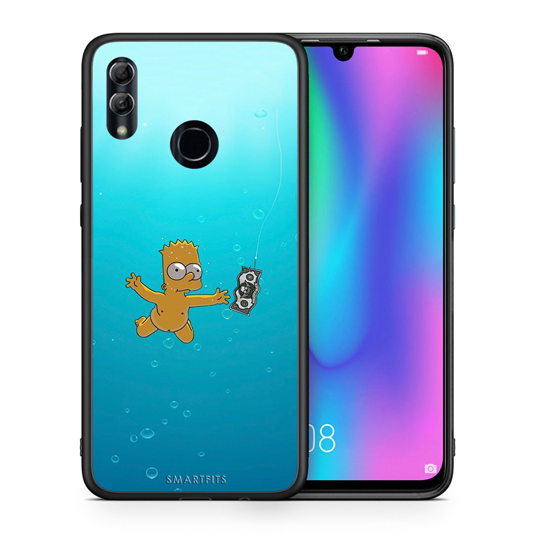 Θήκη Honor 10 Lite Chasing Money από τη Smartfits με σχέδιο στο πίσω μέρος και μαύρο περίβλημα | Honor 10 Lite Chasing Money case with colorful back and black bezels