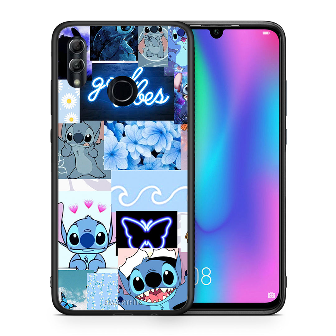 Θήκη Αγίου Βαλεντίνου Honor 10 Lite Collage Good Vibes από τη Smartfits με σχέδιο στο πίσω μέρος και μαύρο περίβλημα | Honor 10 Lite Collage Good Vibes case with colorful back and black bezels