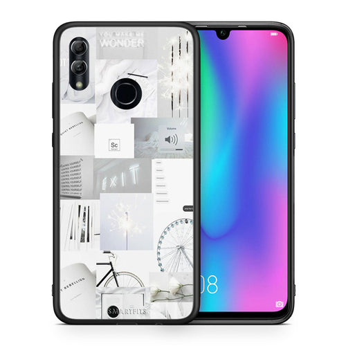 Θήκη Αγίου Βαλεντίνου Honor 8x Collage Make Me Wonder από τη Smartfits με σχέδιο στο πίσω μέρος και μαύρο περίβλημα | Honor 8x Collage Make Me Wonder case with colorful back and black bezels