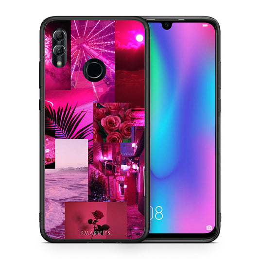 Θήκη Αγίου Βαλεντίνου Honor 8x Collage Red Roses από τη Smartfits με σχέδιο στο πίσω μέρος και μαύρο περίβλημα | Honor 8x Collage Red Roses case with colorful back and black bezels