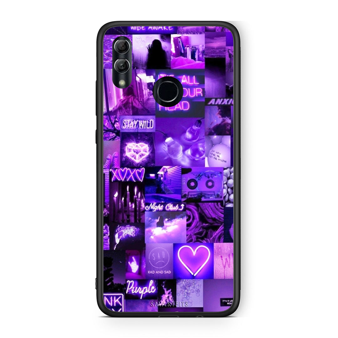 Honor 10 Lite Collage Stay Wild Θήκη Αγίου Βαλεντίνου από τη Smartfits με σχέδιο στο πίσω μέρος και μαύρο περίβλημα | Smartphone case with colorful back and black bezels by Smartfits