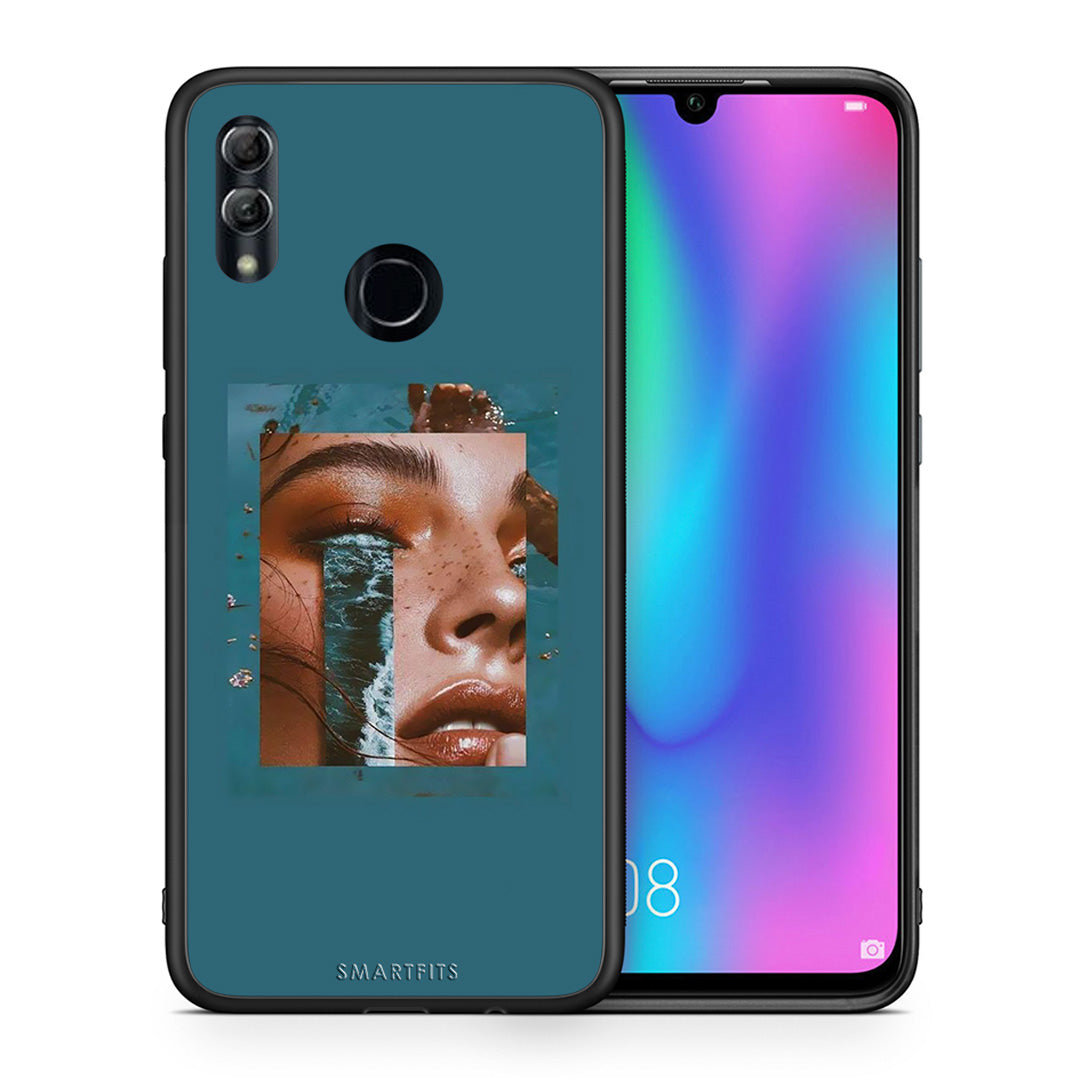 Θήκη Honor 8x Cry An Ocean από τη Smartfits με σχέδιο στο πίσω μέρος και μαύρο περίβλημα | Honor 8x Cry An Ocean case with colorful back and black bezels