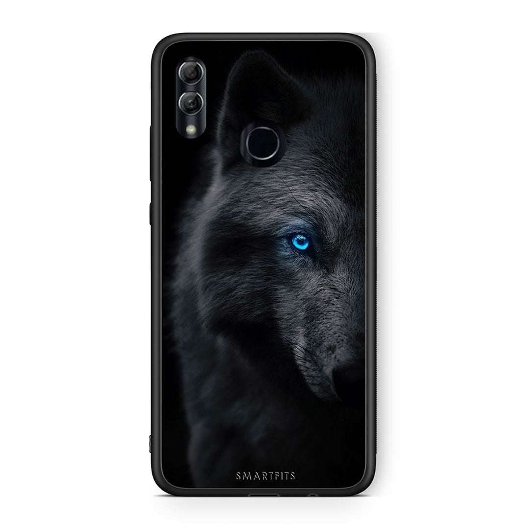 Honor 10 Lite Dark Wolf θήκη από τη Smartfits με σχέδιο στο πίσω μέρος και μαύρο περίβλημα | Smartphone case with colorful back and black bezels by Smartfits