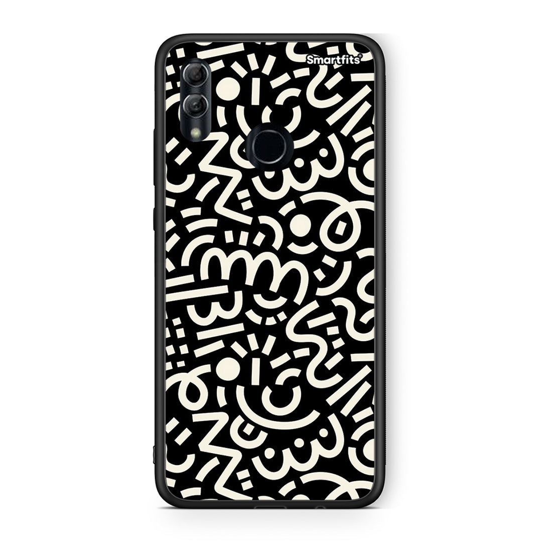 Honor 10 Lite Doodle Art Θήκη από τη Smartfits με σχέδιο στο πίσω μέρος και μαύρο περίβλημα | Smartphone case with colorful back and black bezels by Smartfits