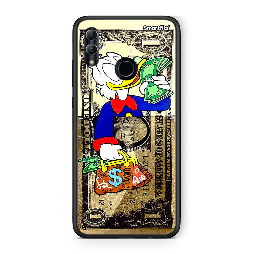 Honor 10 Lite Duck Money Θήκη από τη Smartfits με σχέδιο στο πίσω μέρος και μαύρο περίβλημα | Smartphone case with colorful back and black bezels by Smartfits