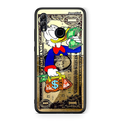 Honor 8x Duck Money Θήκη από τη Smartfits με σχέδιο στο πίσω μέρος και μαύρο περίβλημα | Smartphone case with colorful back and black bezels by Smartfits