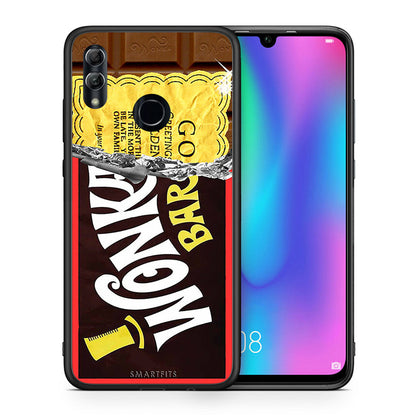 Θήκη Honor 10 Lite Golden Ticket από τη Smartfits με σχέδιο στο πίσω μέρος και μαύρο περίβλημα | Honor 10 Lite Golden Ticket case with colorful back and black bezels