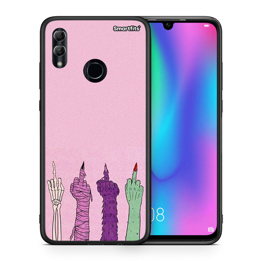 Θήκη Honor 8x Halloween Be A Lady από τη Smartfits με σχέδιο στο πίσω μέρος και μαύρο περίβλημα | Honor 8x Halloween Be A Lady case with colorful back and black bezels