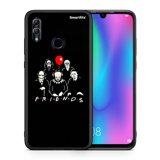 Θήκη Honor 10 Lite Halloween Friends από τη Smartfits με σχέδιο στο πίσω μέρος και μαύρο περίβλημα | Honor 10 Lite Halloween Friends case with colorful back and black bezels