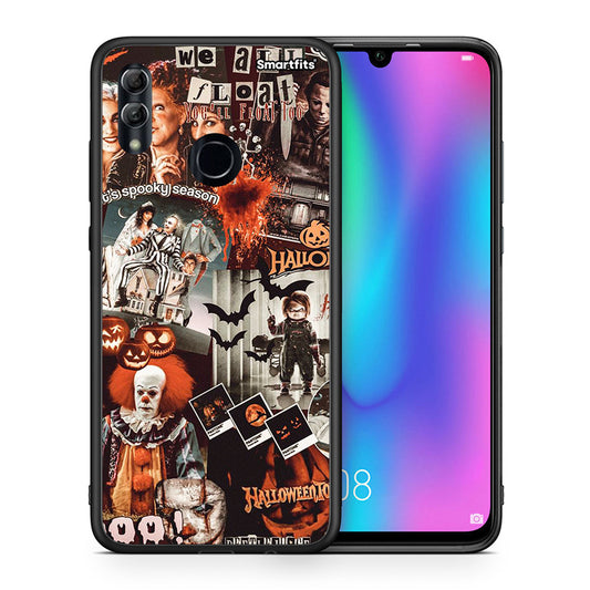 Θήκη Honor 8x Halloween Spooky Season από τη Smartfits με σχέδιο στο πίσω μέρος και μαύρο περίβλημα | Honor 8x Halloween Spooky Season case with colorful back and black bezels