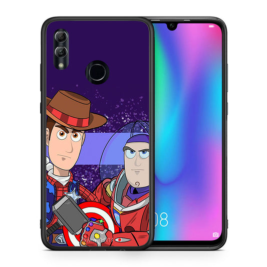 Θήκη Honor 10 Lite Infinity Story από τη Smartfits με σχέδιο στο πίσω μέρος και μαύρο περίβλημα | Honor 10 Lite Infinity Story case with colorful back and black bezels