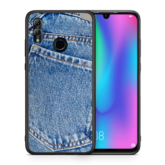 Θήκη Honor 10 Lite Jeans Pocket από τη Smartfits με σχέδιο στο πίσω μέρος και μαύρο περίβλημα | Honor 10 Lite Jeans Pocket case with colorful back and black bezels