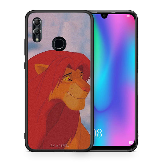 Θήκη Αγίου Βαλεντίνου Honor 10 Lite Lion Love 1 από τη Smartfits με σχέδιο στο πίσω μέρος και μαύρο περίβλημα | Honor 10 Lite Lion Love 1 case with colorful back and black bezels
