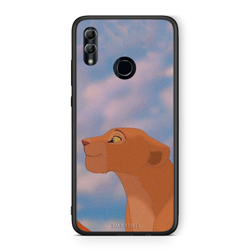 Honor 10 Lite Lion Love 2 Θήκη Αγίου Βαλεντίνου από τη Smartfits με σχέδιο στο πίσω μέρος και μαύρο περίβλημα | Smartphone case with colorful back and black bezels by Smartfits