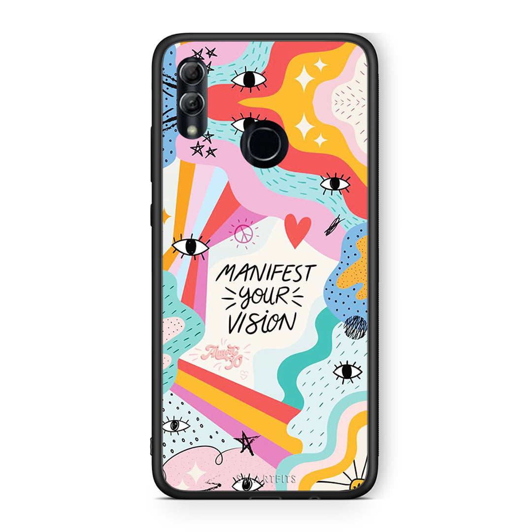 Honor 10 Lite Manifest Your Vision θήκη από τη Smartfits με σχέδιο στο πίσω μέρος και μαύρο περίβλημα | Smartphone case with colorful back and black bezels by Smartfits