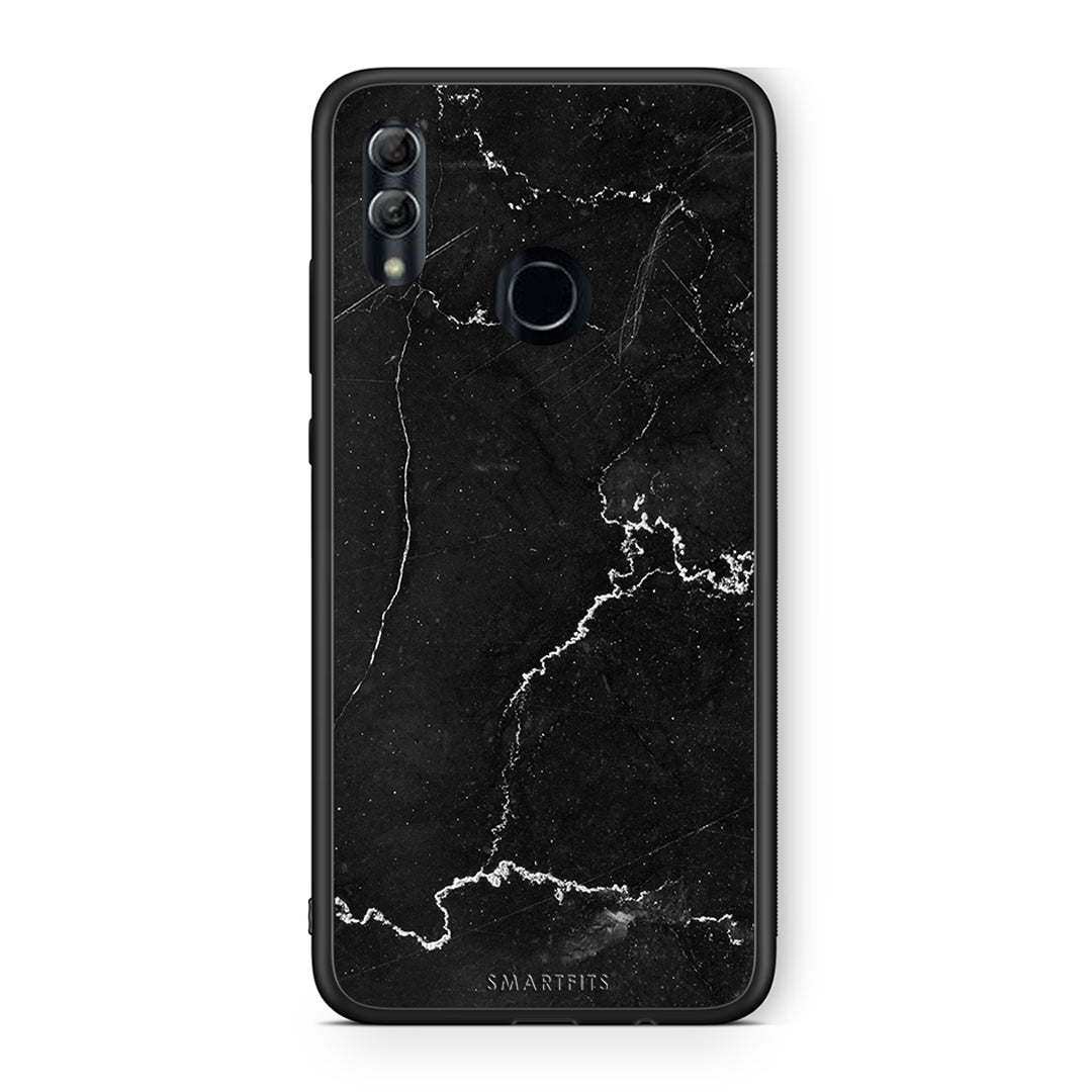 Huawei Honor 8x Marble Black θήκη από τη Smartfits με σχέδιο στο πίσω μέρος και μαύρο περίβλημα | Smartphone case with colorful back and black bezels by Smartfits