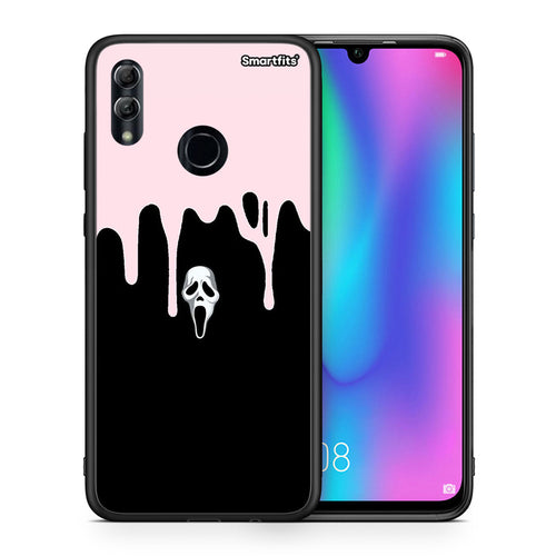 Θήκη Honor 10 Lite Melting Halloween Mask από τη Smartfits με σχέδιο στο πίσω μέρος και μαύρο περίβλημα | Honor 10 Lite Melting Halloween Mask case with colorful back and black bezels