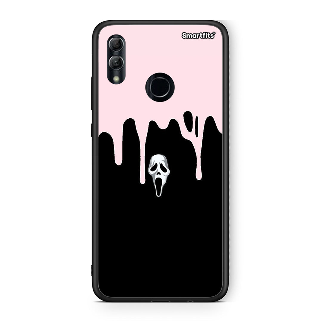 Honor 10 Lite Melting Halloween Mask Θήκη από τη Smartfits με σχέδιο στο πίσω μέρος και μαύρο περίβλημα | Smartphone case with colorful back and black bezels by Smartfits