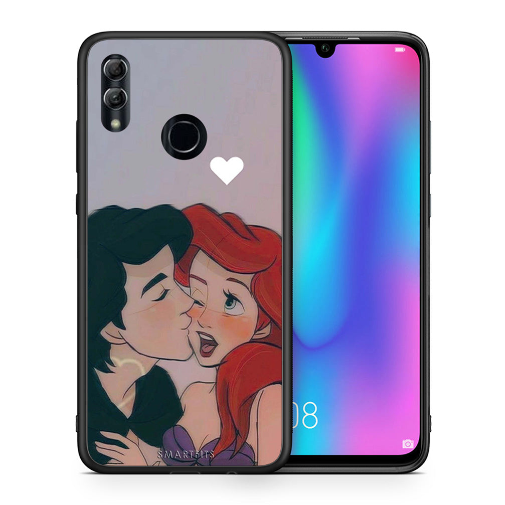 Θήκη Αγίου Βαλεντίνου Honor 8x Mermaid Love από τη Smartfits με σχέδιο στο πίσω μέρος και μαύρο περίβλημα | Honor 8x Mermaid Love case with colorful back and black bezels