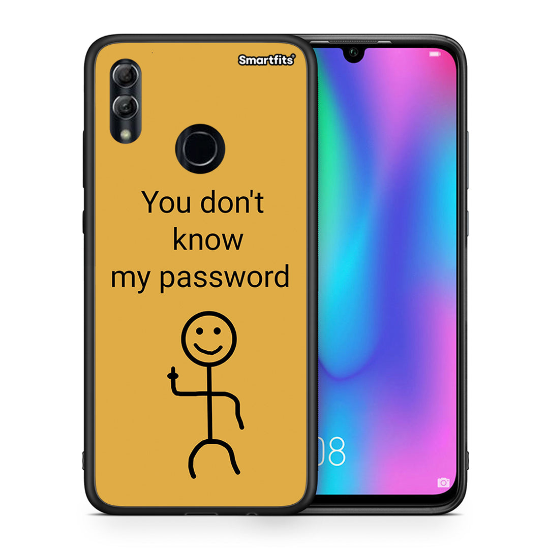 Θήκη Honor 10 Lite My Password από τη Smartfits με σχέδιο στο πίσω μέρος και μαύρο περίβλημα | Honor 10 Lite My Password case with colorful back and black bezels
