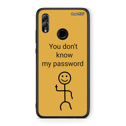 Honor 8x My Password Θήκη από τη Smartfits με σχέδιο στο πίσω μέρος και μαύρο περίβλημα | Smartphone case with colorful back and black bezels by Smartfits