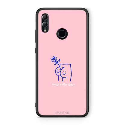 Honor 8x Nice Day θήκη από τη Smartfits με σχέδιο στο πίσω μέρος και μαύρο περίβλημα | Smartphone case with colorful back and black bezels by Smartfits