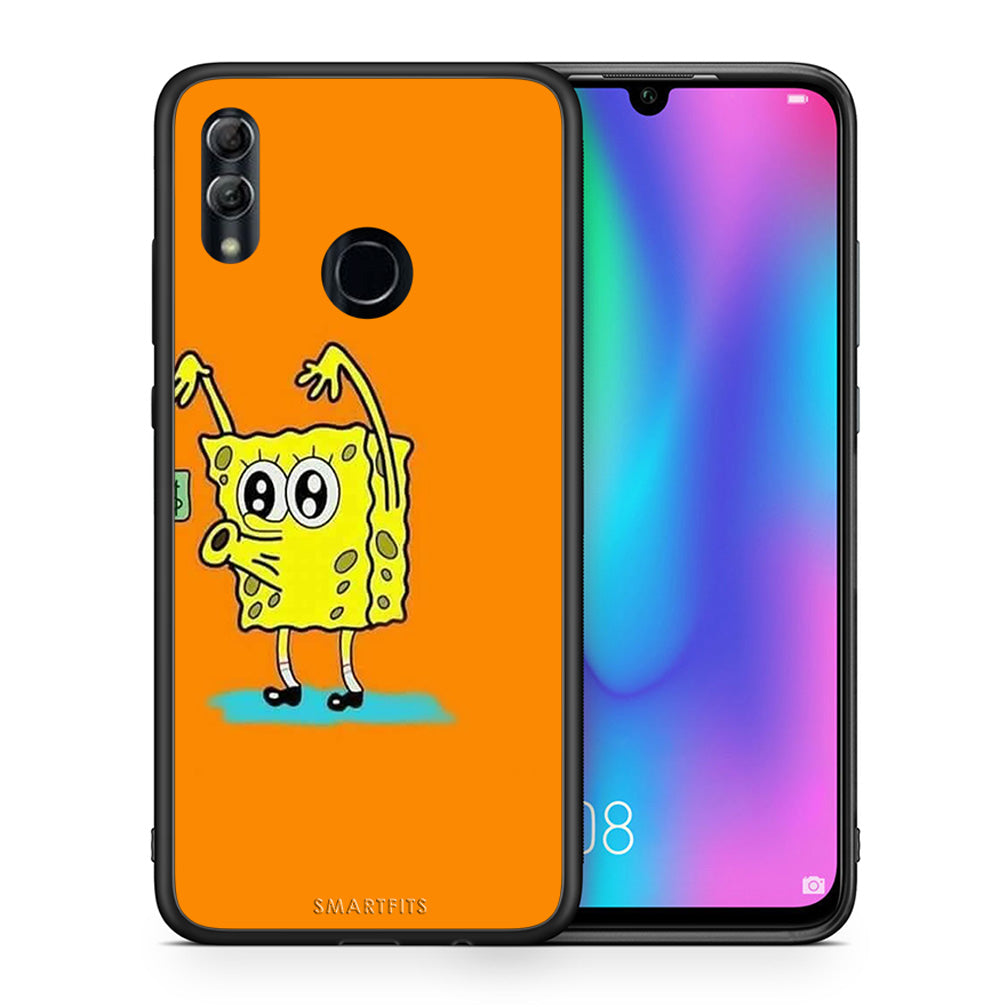 Θήκη Αγίου Βαλεντίνου Honor 10 Lite No Money 2 από τη Smartfits με σχέδιο στο πίσω μέρος και μαύρο περίβλημα | Honor 10 Lite No Money 2 case with colorful back and black bezels